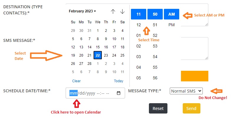 Schedule SMS